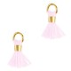 Ibiza style mini Tassel 0.7cm Gold-country pink